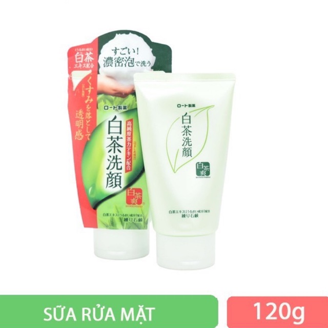 SỮA RỬA MẶT / Sữa rửa mặt trà xanh Rohto Shirochasou Nhật Bản 120g