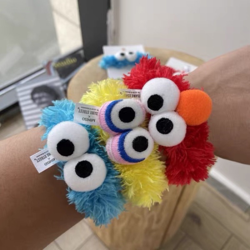 Dây buộc tóc Miniso x Sesame Street ngộ nghĩnh cho bé 3 màu