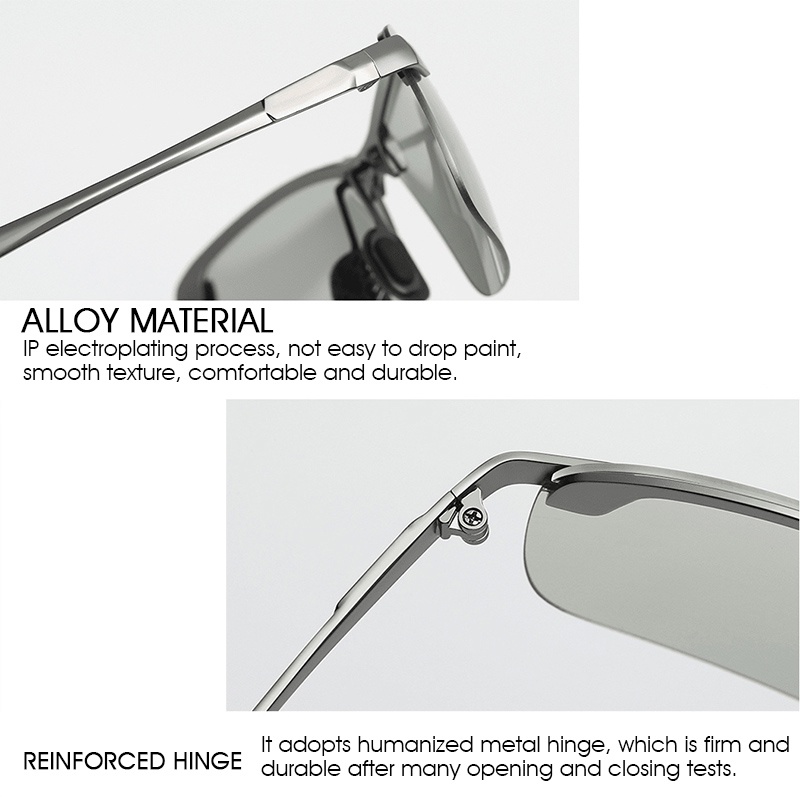 Kính nhìn đêm phân cực kính râm đổi màu kính râm lái xe nam kính lái xe câu cá kính râm lái xe ngày và đêm kính đặc biệt sử dụng kép
