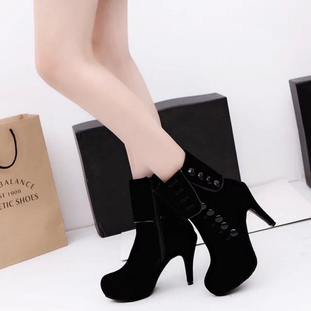 Giày bốt da cao gót thời trang cho nữ | BigBuy360 - bigbuy360.vn