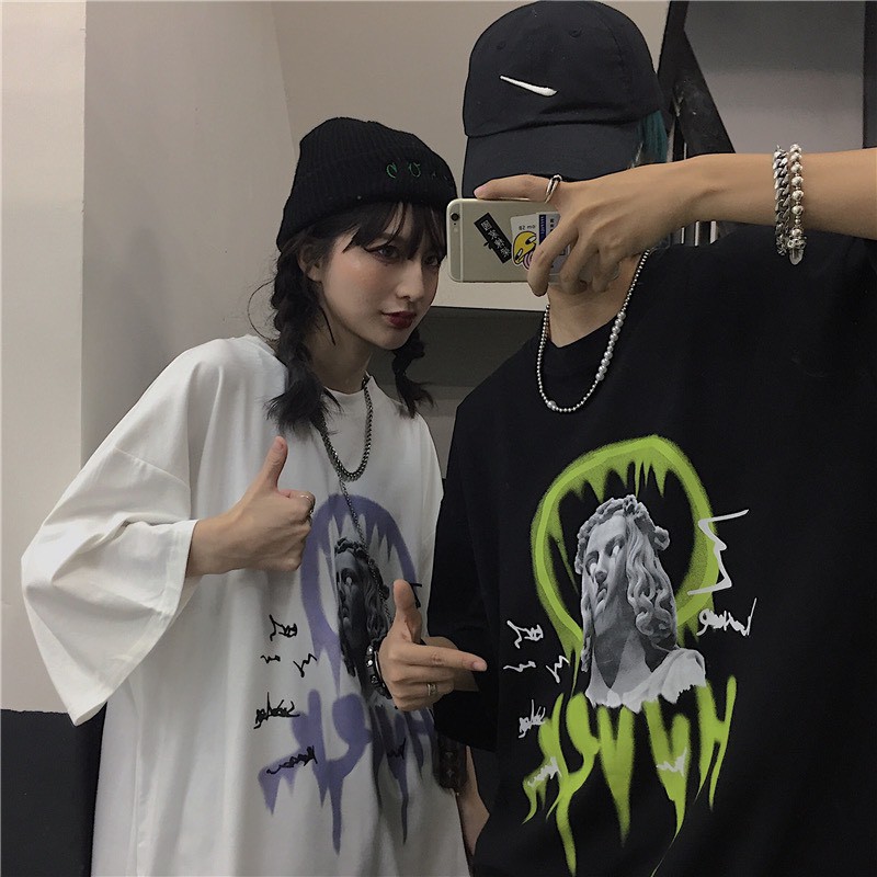 Áo thun nam nữ unisex tay lỡ form rộng 3138 , Áo thun form rộng Oversize trơn cao cấp HM1986 | BigBuy360 - bigbuy360.vn