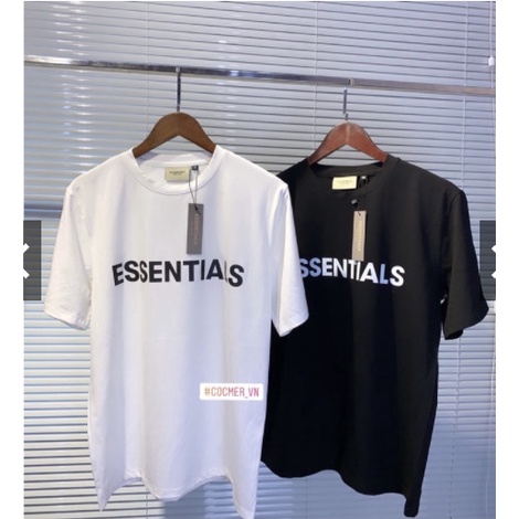 Áo thun tay lỡ Essentials in cao su , áo thun nam nữ tay lỡ. | BigBuy360 - bigbuy360.vn