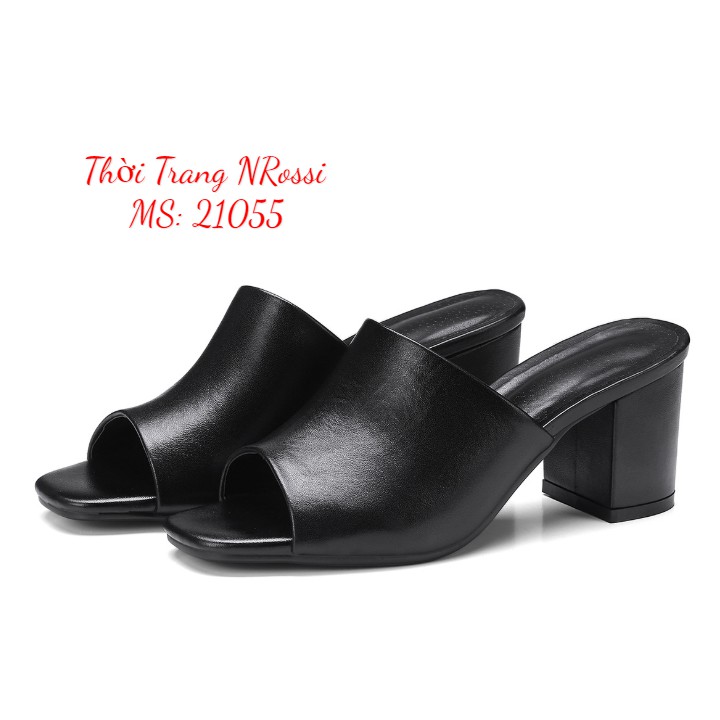 Dép cao gót nữ gót vuông 5 phân bảng to size lớn 40 41 42 43 44