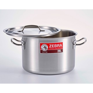 Nồi hầm xương thấp Zebra 26x18cm-9.5L-171126, hàng Thái Lan cao cấp, inox 304 1 đáy