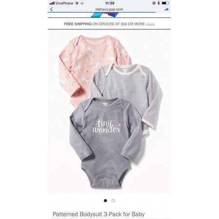 (Deal shock) Set 4c Body chip Oldnavy cotton dư xịn siêu đẹp