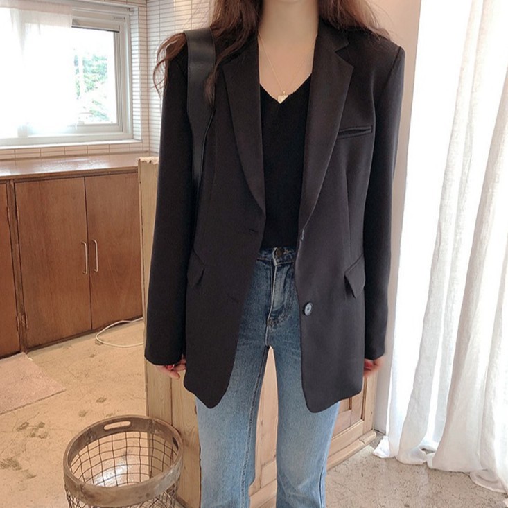 Áo Khoác Blazer Phong Cách Hàn Quốc Thanh Lịch Dành Cho Nữ Áo Blazer