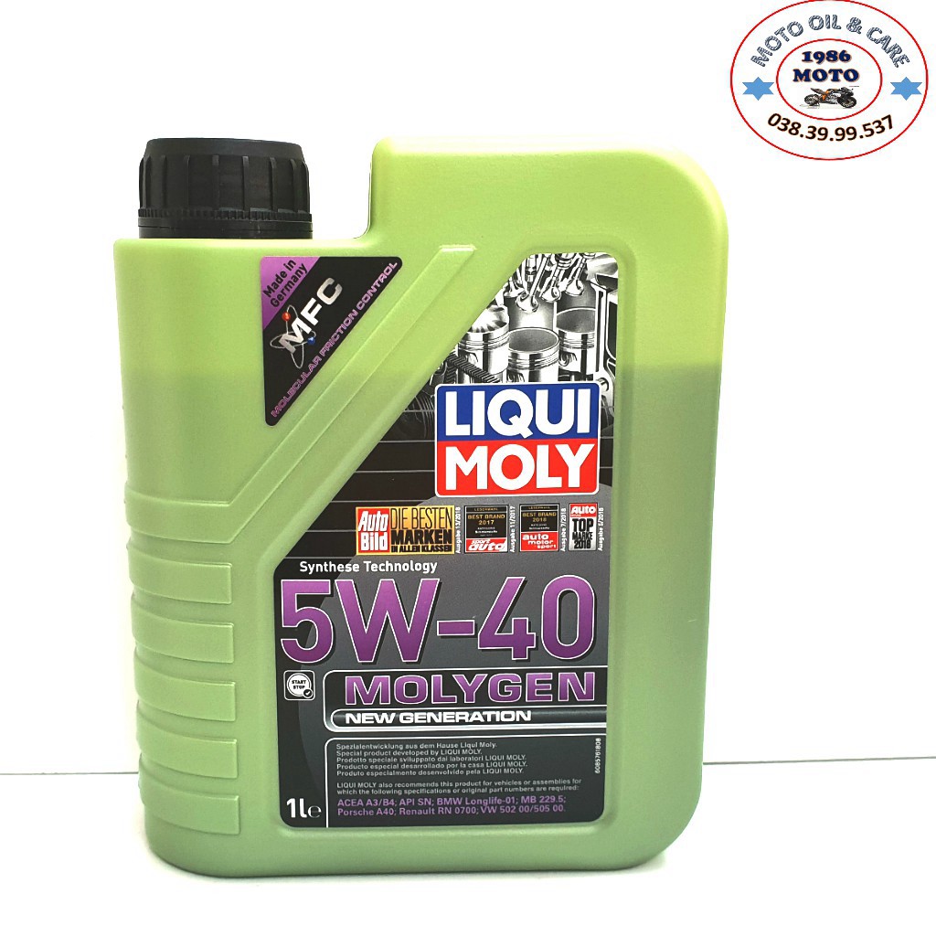 Nhớt Xe Tay Ga Liqui Moly MolyGen 5W30, 5W40(giá sỉ: inbox)