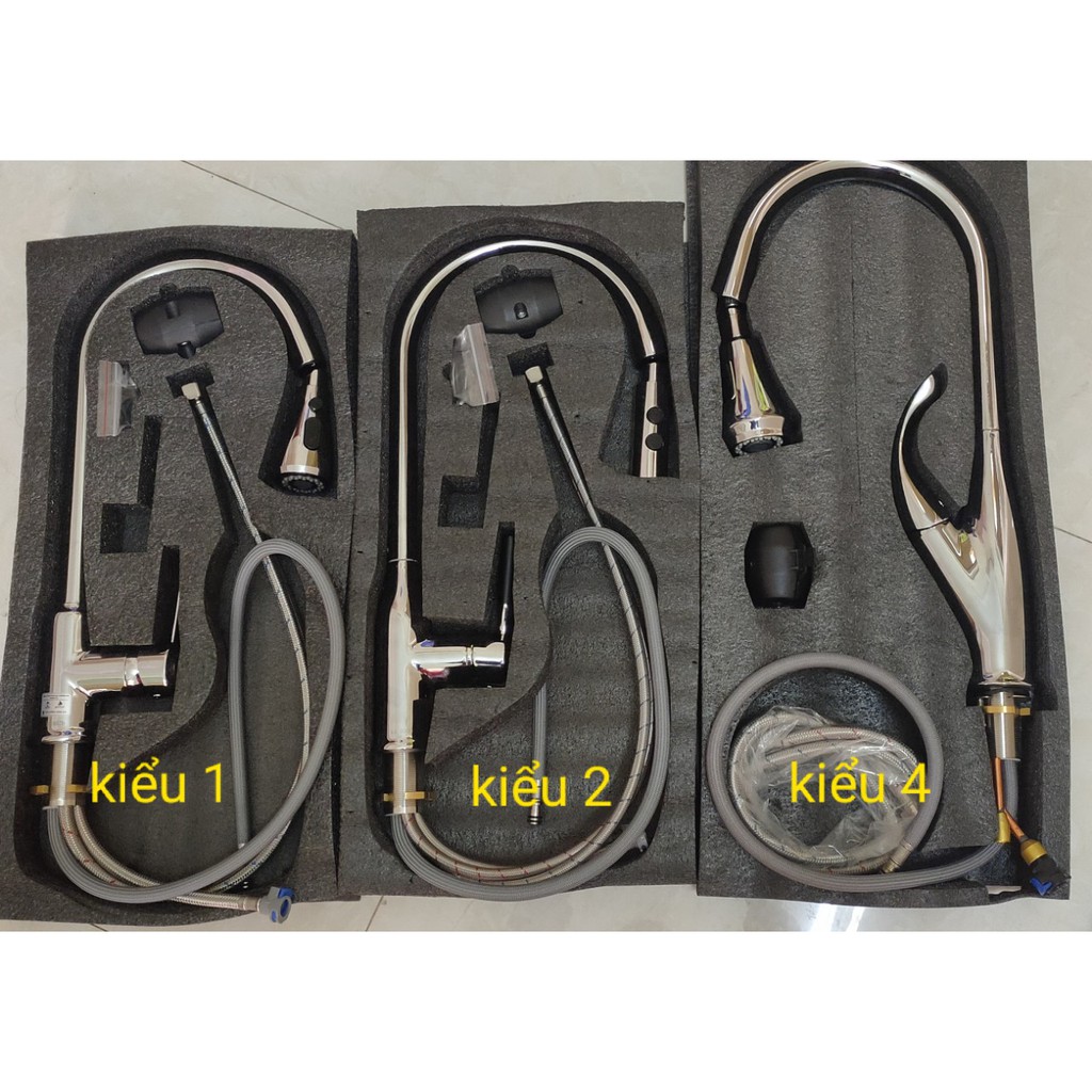 Vòi rửa bát nóng lạnh dây rút inox, cao cấp sáng bóng, sang trọng có nút điều chỉnh ( ảnh thật) | BigBuy360 - bigbuy360.vn