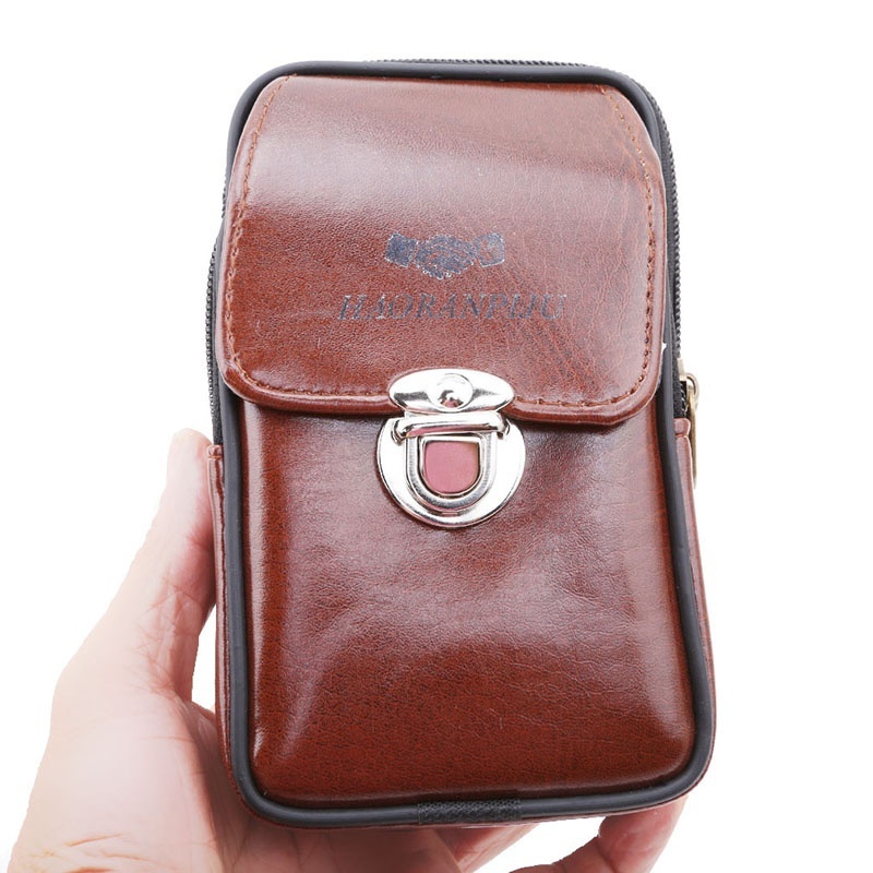 Túi Đeo Hông Đựng Điện Thoại / Thuốc Lá Bằng Da Pu Hai Lớp Thời Trang Cho Nam | BigBuy360 - bigbuy360.vn