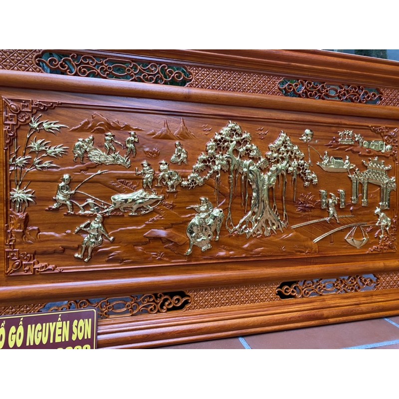 Tranh gỗ đồng quê