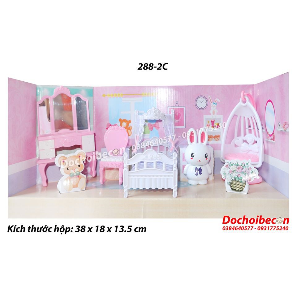 Mô hình nhà thỏ Sylvanian 288-2C - Phòng ngủ