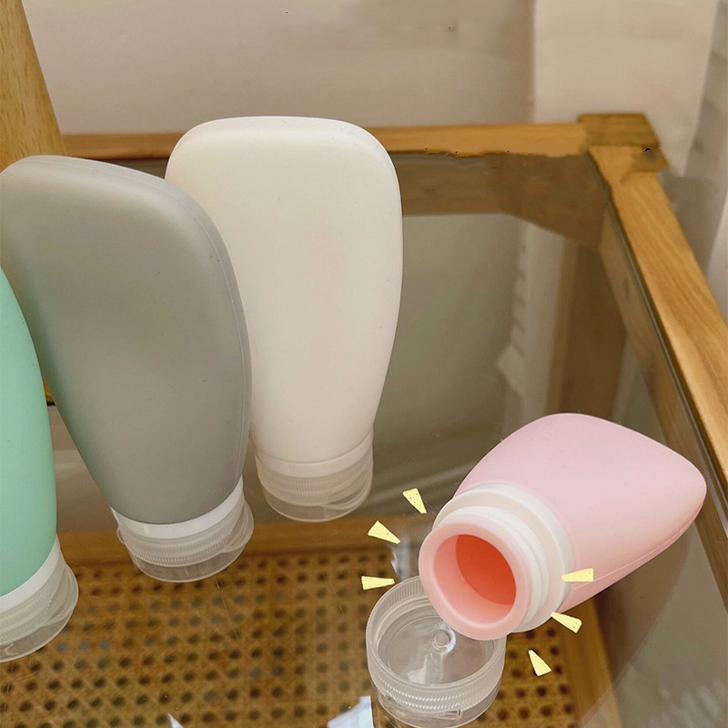 Chai Chiết Mỹ Phẩm Bằng Silicon Trong Suốt Tiện Dụng Khi Đi Du Lịch