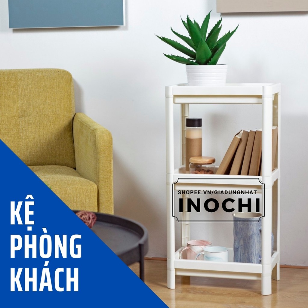 Kệ Đa Năng INOCHI Nhựa 3 Tầng Dùng Để Đựng Gia Vị Nhà Bếp Đựng Đồ Thực Phẩm Hoặc Làm Giá Để Đồ Nhà Tắm Phòng Ngủ