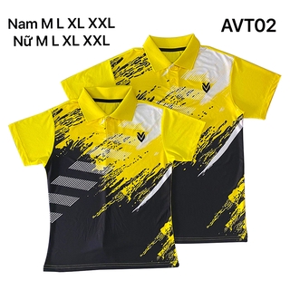 Áo cầu lông có cổ Nam Nữ Victec AVT02 Vàng 1 áo  [Ảnh thật] [Có bảo hành] [Có sẵn] [Rẻ vô địch]