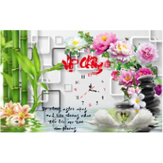 Tranh Đính Đá ABC 3D Vợ Chồng Nghĩa Nặng Tình Sâu, Thương Nhau Đến Lúc Bạc Đầu Còn Thương D9261 (KHÁCH TỰ ĐÍNH) KT:73X49