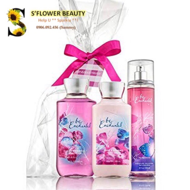 BE ENCHANTED | Bộ Sản Phẩm Gel Tắm - Dưỡng Thể - Xịt Thơm Lưu Hương Toàn Thân Bath & Body Works | BigBuy360 - bigbuy360.vn