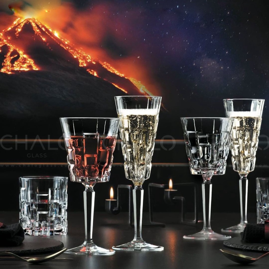 Ly pha lê cocktail hoa văn RCR Timeless - Agagio - Melodia - Etna - Marilyn - 210ml ~ 300ml [Made in Italy] - Chiếc lẻ