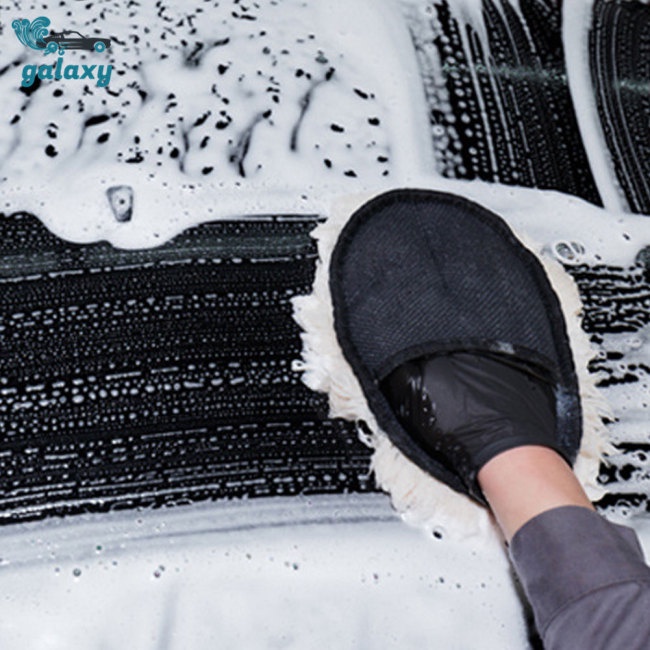 Găng Tay Lông Mềm Vệ Sinh Xe Hơi Đa Năng Màu galaxy 24x16cm