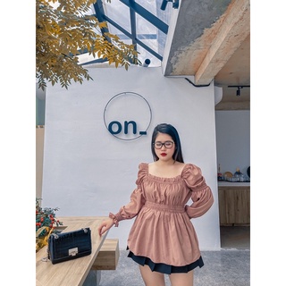[MÚP BIGSIZE 60-100KG] Áo tiểu thư thắt eo tay bồng