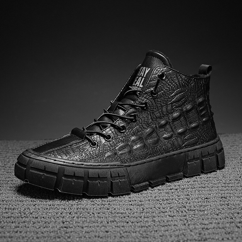 [Có Video] Giày da cao cổ nam cá tính, boot cao cổ nam, giày da nam hot trend | BigBuy360 - bigbuy360.vn