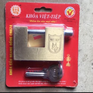 Khoá đồng cầu ngang Việt Tiệp 974- CẦU 8 /3 chìa ( Hàng chính hãng )