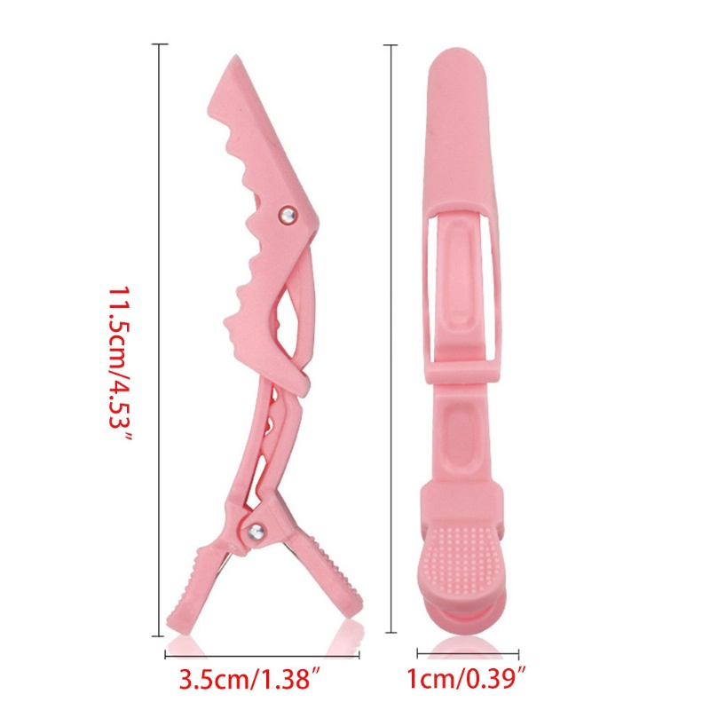 Set 6 Kẹp Tóc Cá Sấu Chống Trượt Chuyên Dụng Cho Salon Làm Tóc Dày