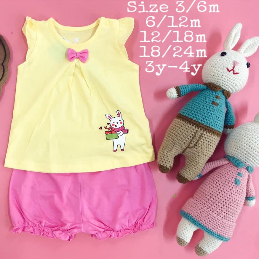 Bộ cánh tiên bé gái Lullaby cotton cao cấp quần bèo nhúm cực xinh(6M-4Y)