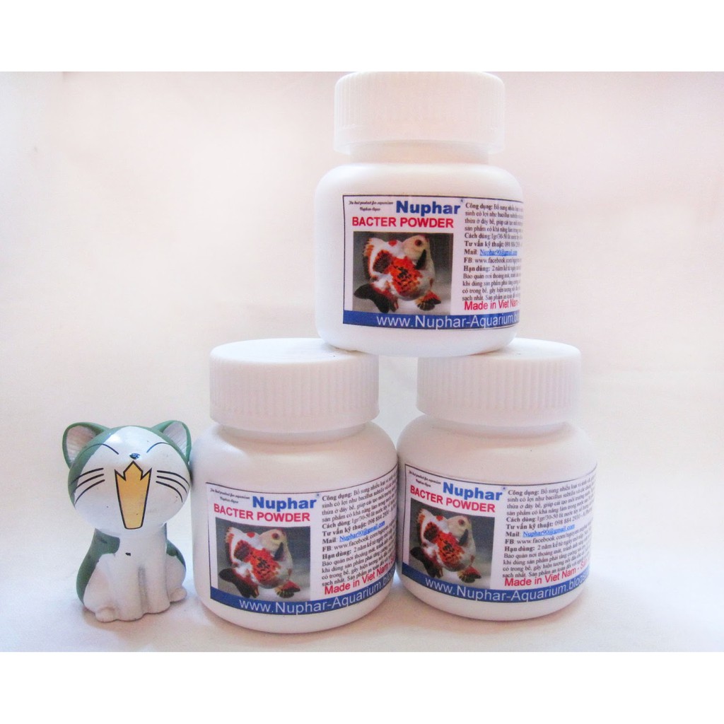 Nuphar Bacter Powder (80g) - Men vi sinh cho hồ cá cảnh, thủy sinh
