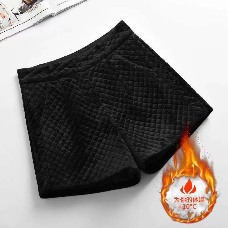 Quần short nữ lưng cao chất liệu nhung vàng đồng thời trang mùa thu LAMUSELAND13