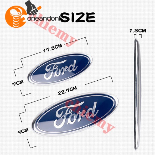 Logo Xe Hơi Ford Mondeo Focus Fiesta 17.5*7CM/22.7*9CM
