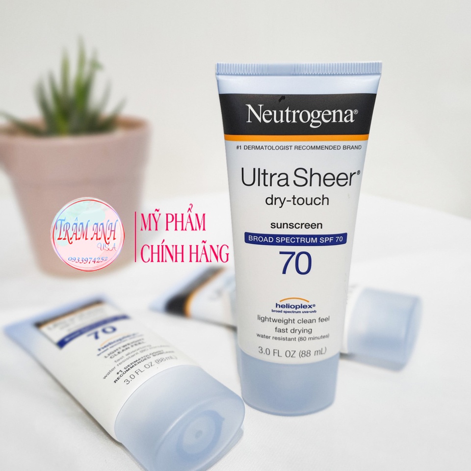 Kem chống nắng Neutrogena ultra sheer dry touch with spf 70+ (88ml) Date 2023