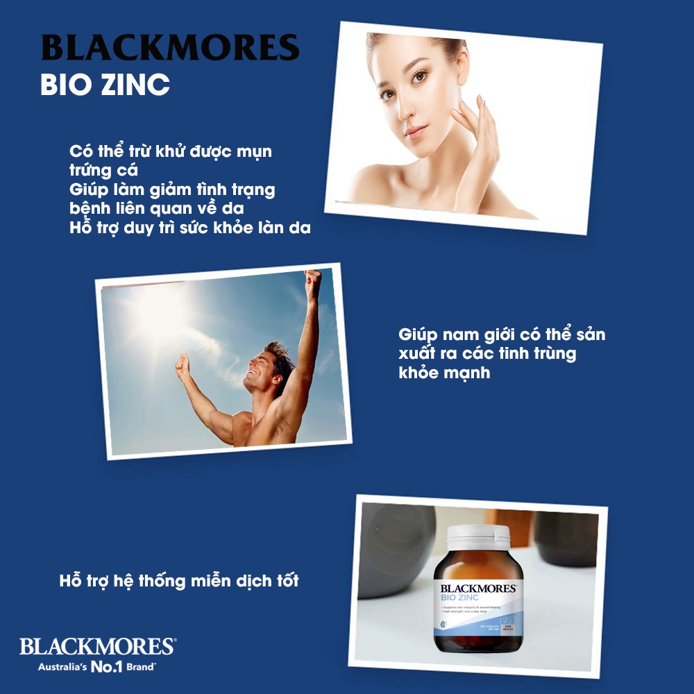 Viên bổ sung kẽm Bio Zinc Blackmores Úc 84 viên