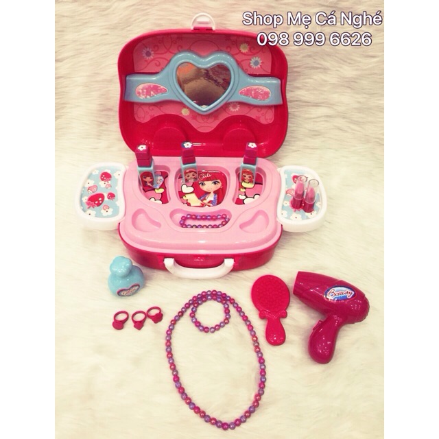 Vali đồ chơi trang điểm hồng