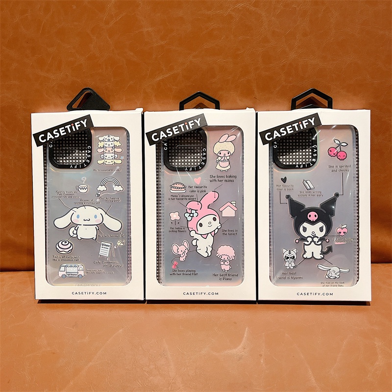 SANRIO Ốp Điện Thoại TPU Silicon Chống Sốc Kèm Hộp Đựng Cho iPhone 11 13 12 14 Pro Max 14 Plus