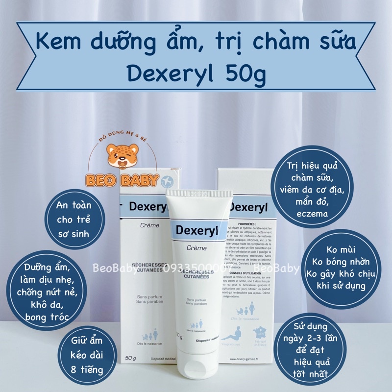 Kem dưỡng ẩm, trị chàm sữa DEXERYL CREME 50g (Mẫu mới)
