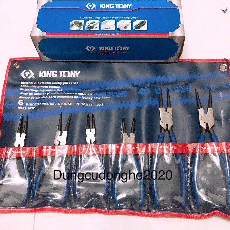 Bộ kìm mở phanh 6 cái Kingtony 42116GP