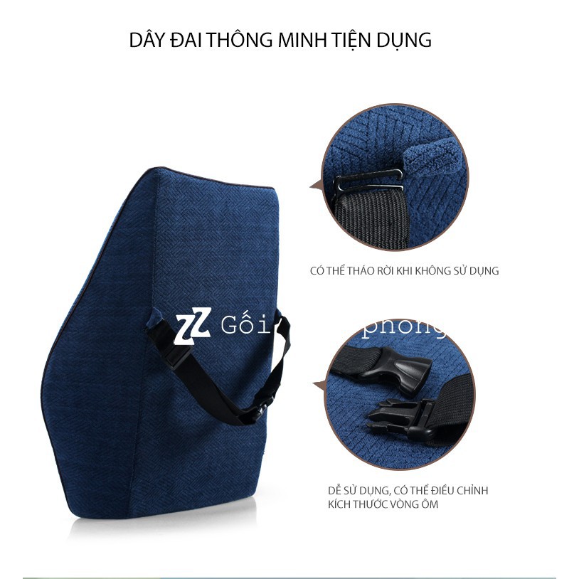 BẢO HÀNH 3 NĂM - Gối Tựa Lưng Ô Tô, Tựa Đầu Ô Tô Cao Su Non Cao Cấp Siêu Đàn Hồi Chống Đau Mỏi ZURI PILLOW GTL-06