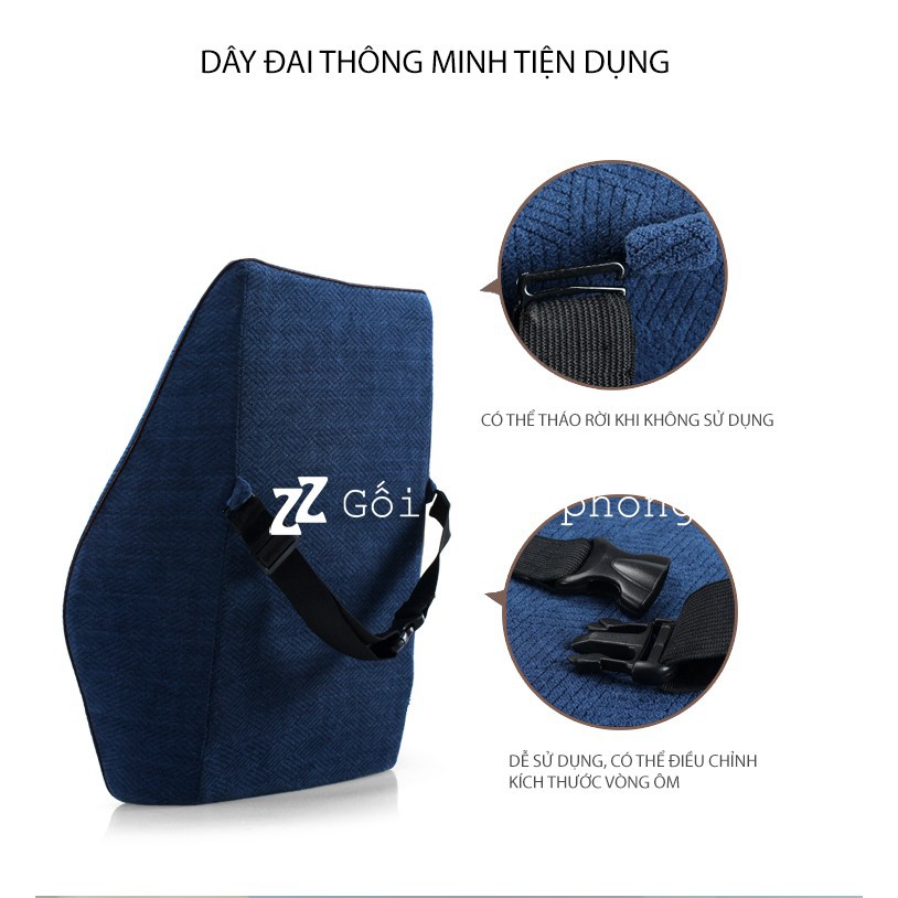 Gối Tựa Lưng Ghế Ô Tô Cao Su Non Cỡ Lớn ZURI PILLOW - GTL06 Thích Hợp Mọi Loại Xe