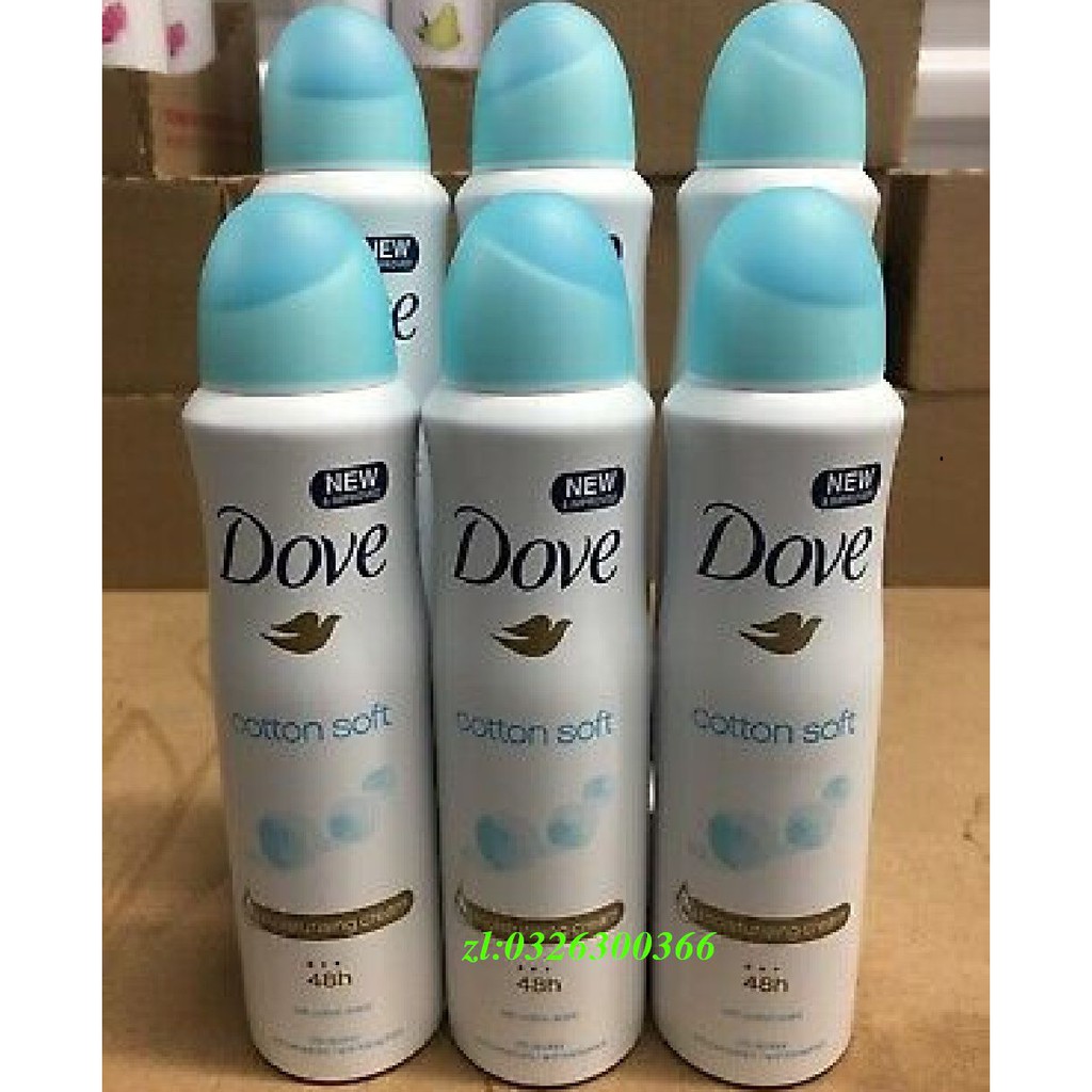 Xịt Khử Mùi Nữ Dove 150ml Cotton Soft, Chính Hãng.