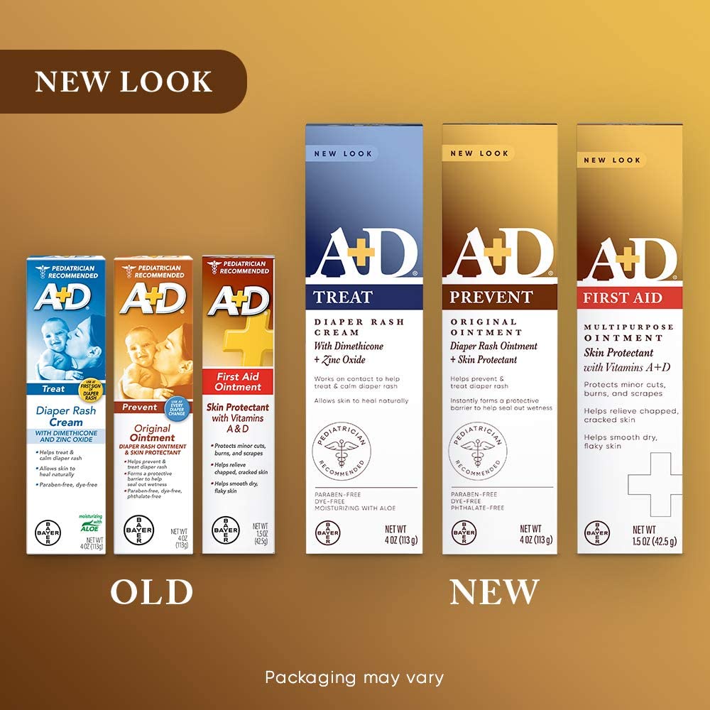 |Mẫu mới| A+D Original Diaper Rash Ointment Kem chống hăm với thành phần Lanolin and Petrolatum 454g