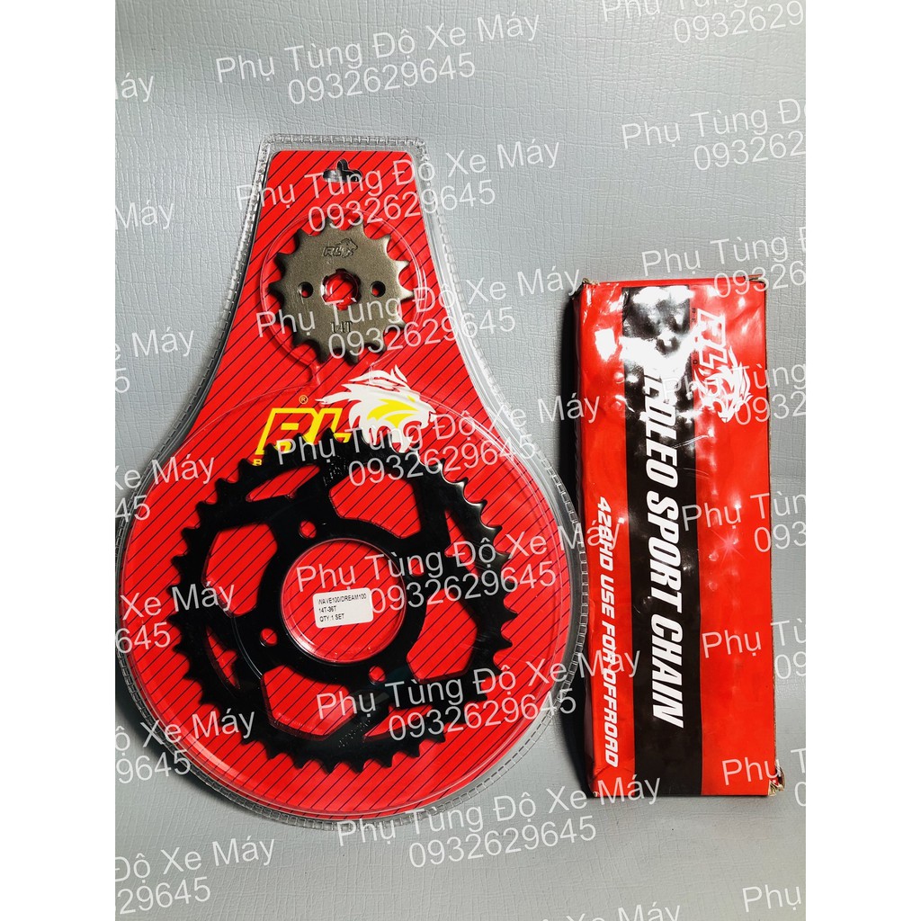 Nhông Sên Dĩa Redleo WAVE 100 / DREAM 100  Sên 10ly , 108 mắc , 100% Tán đúc