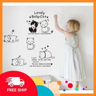 ⚡️𝗙𝗥𝗘𝗘𝗦𝗛𝗜𝗣⚡️ decal dán tường mèo xinh