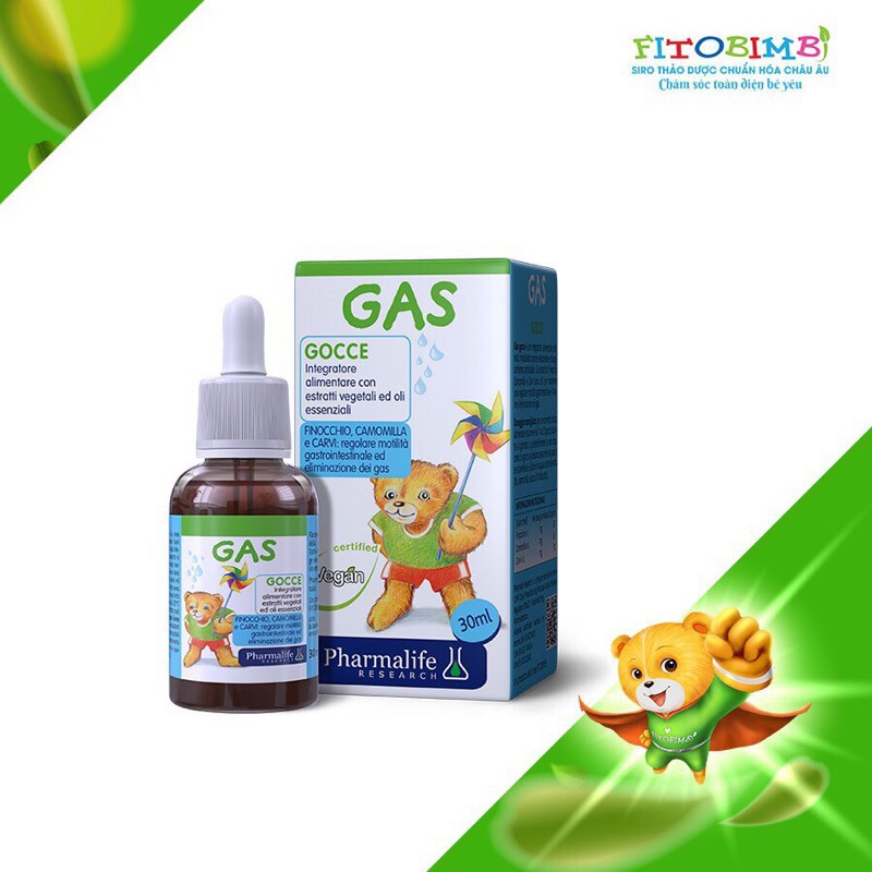 Gas Bimbi - Hỗ trợ giảm đầy hơi, nôn trớ, chướng bụng, khó tiêu, giảm rối loạn tiêu hóa (Lọ 30ml)