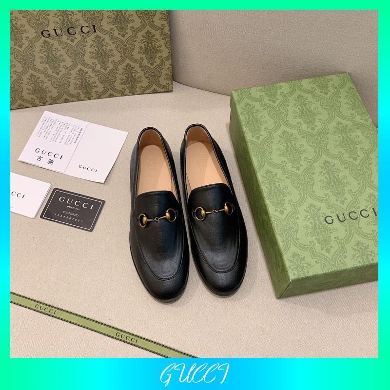 Giày Lười GUCCI Chất Liệu Da Bò Cao Cấp Phong Cách Ý Cho Nữ