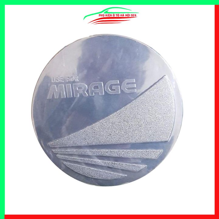 Ốp nắp xăng Mirage mạ crom bảo vệ chống trầy trang trí ô tô