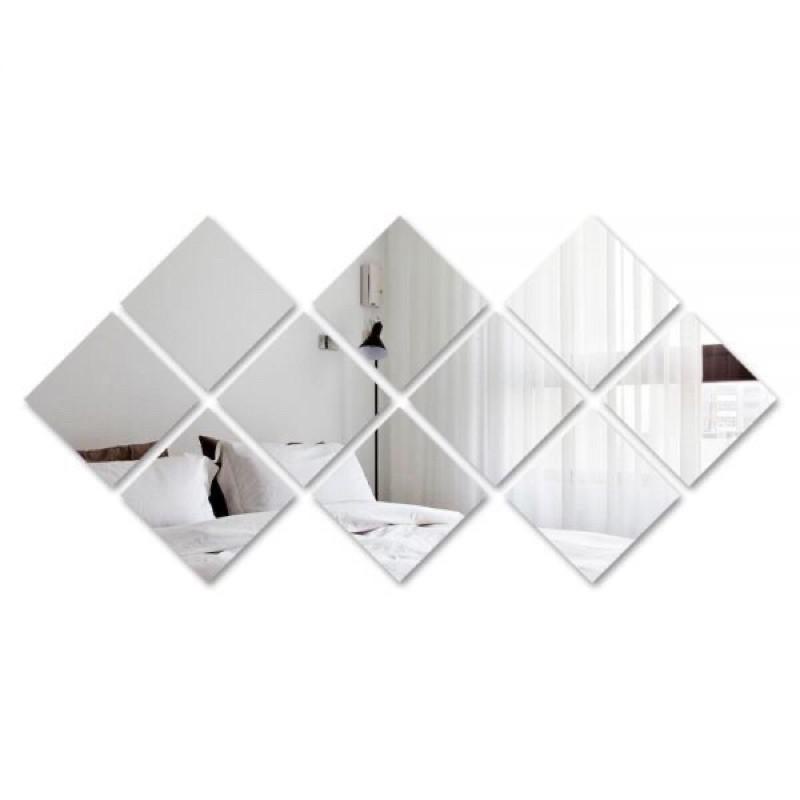 Gương Decor Ghép Tường, ̣̣TẶNG Băng Keo. Gương Dán Tường Toàn Thân, Chất Liệu Mica Cao Cấp. Soi Rõ