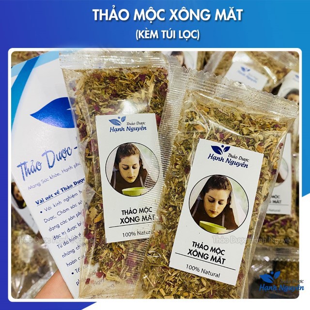 10 Gói Thảo Mộc Xông Mặt (Tặng kèm túi lọc) - Thảo dược xông mặt thải độc, làm sạch da, ngừa mụn, se khít lỗ chân lông