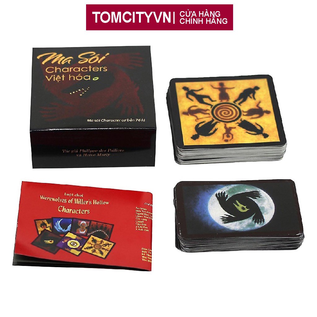 Boardgamehcm - Bộ Bài Ma Sói Characters Cơ Bản Việt Hóa sắc nét