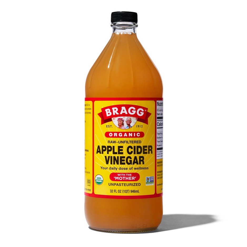 [ Chính hãng Mỹ ] Giấm táo hữu cơ chứa giấm cái hiệu Bragg Organic Apple Cider Vinegar -  Chai 946ml