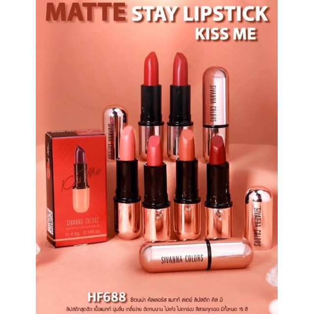 Son Sivanna Kiss Me Matte Stay Lipstick HF688